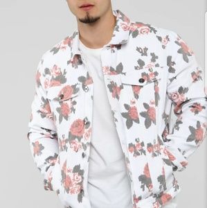 Fashion Nova Floral denim jacket (New in bag)
